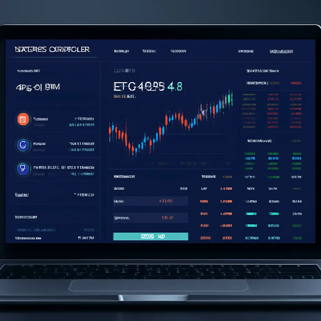 Криптообменник и финансы Интерфейс криптообменника на экране компьютера