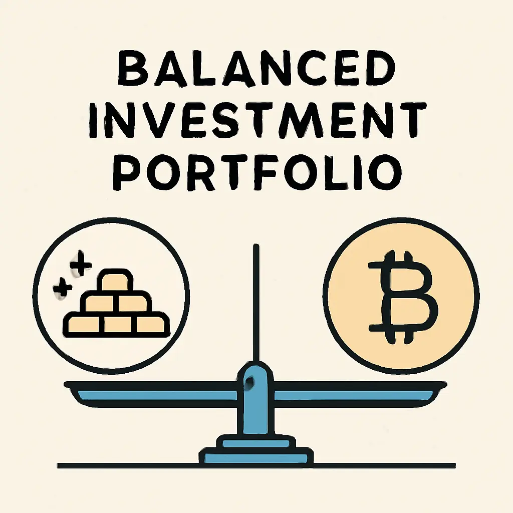 Portfolio balance idea Баланс инвестиционного портфеля с золотом и криптовалютой