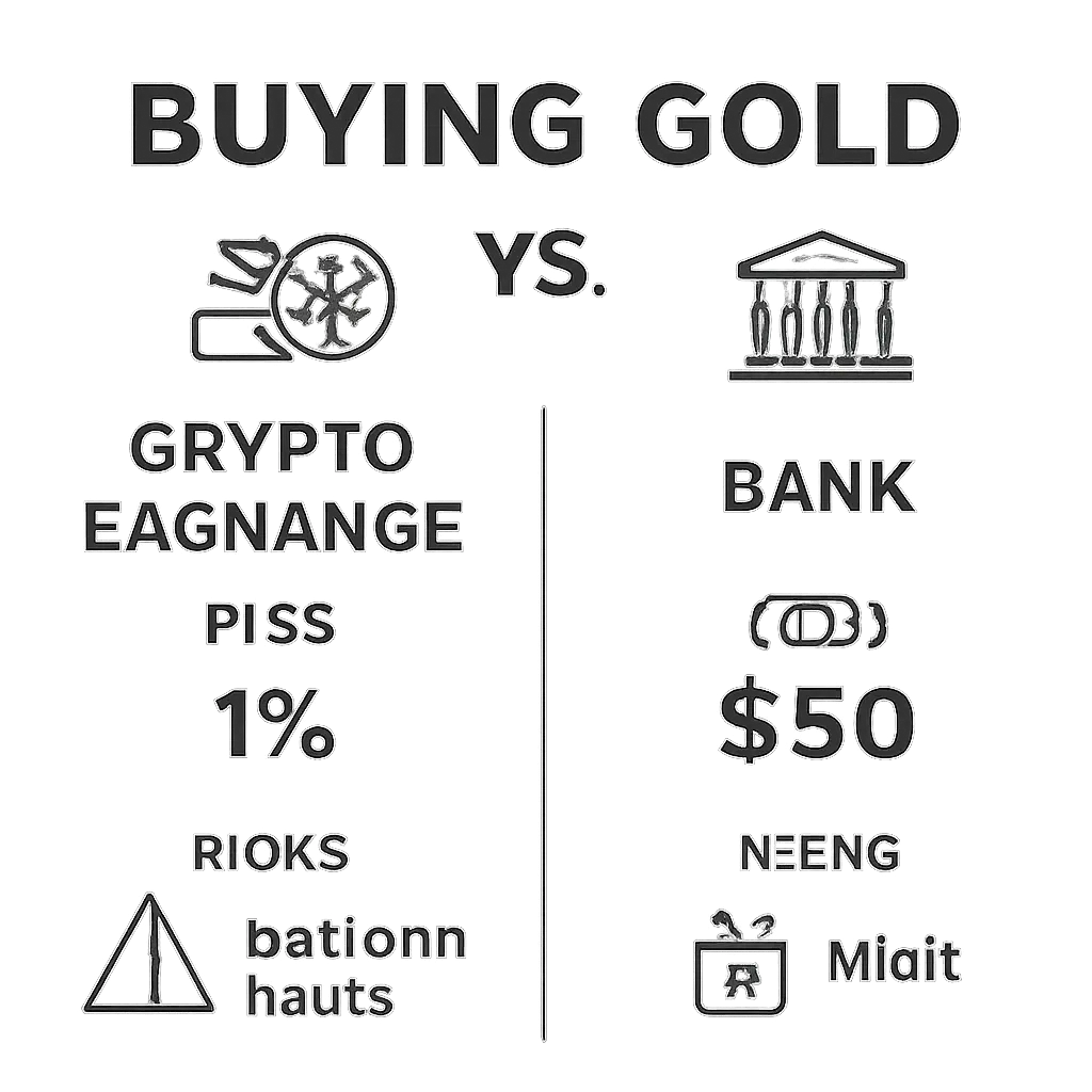 Графическая схема сравнения затрат и рисков при покупке золота